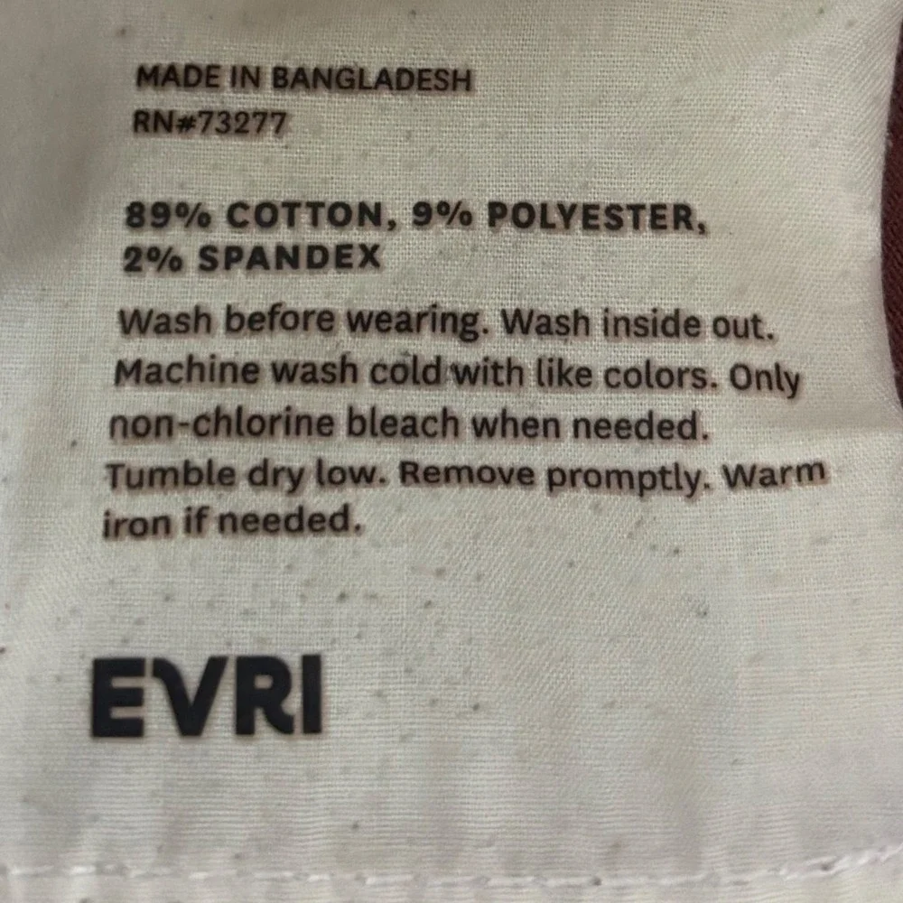EVRI Womens Mauve Pull On Jegging Pants Plus‎ Size 16W Stretch Skinny Rose